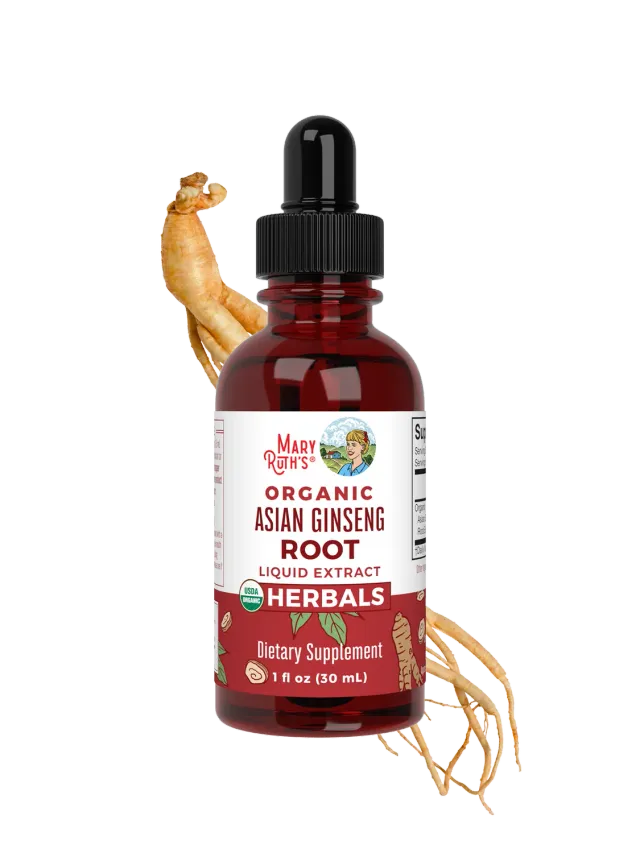 MaryRuth's Asian Ginseng dråper økologisk 30 ml adaptogen