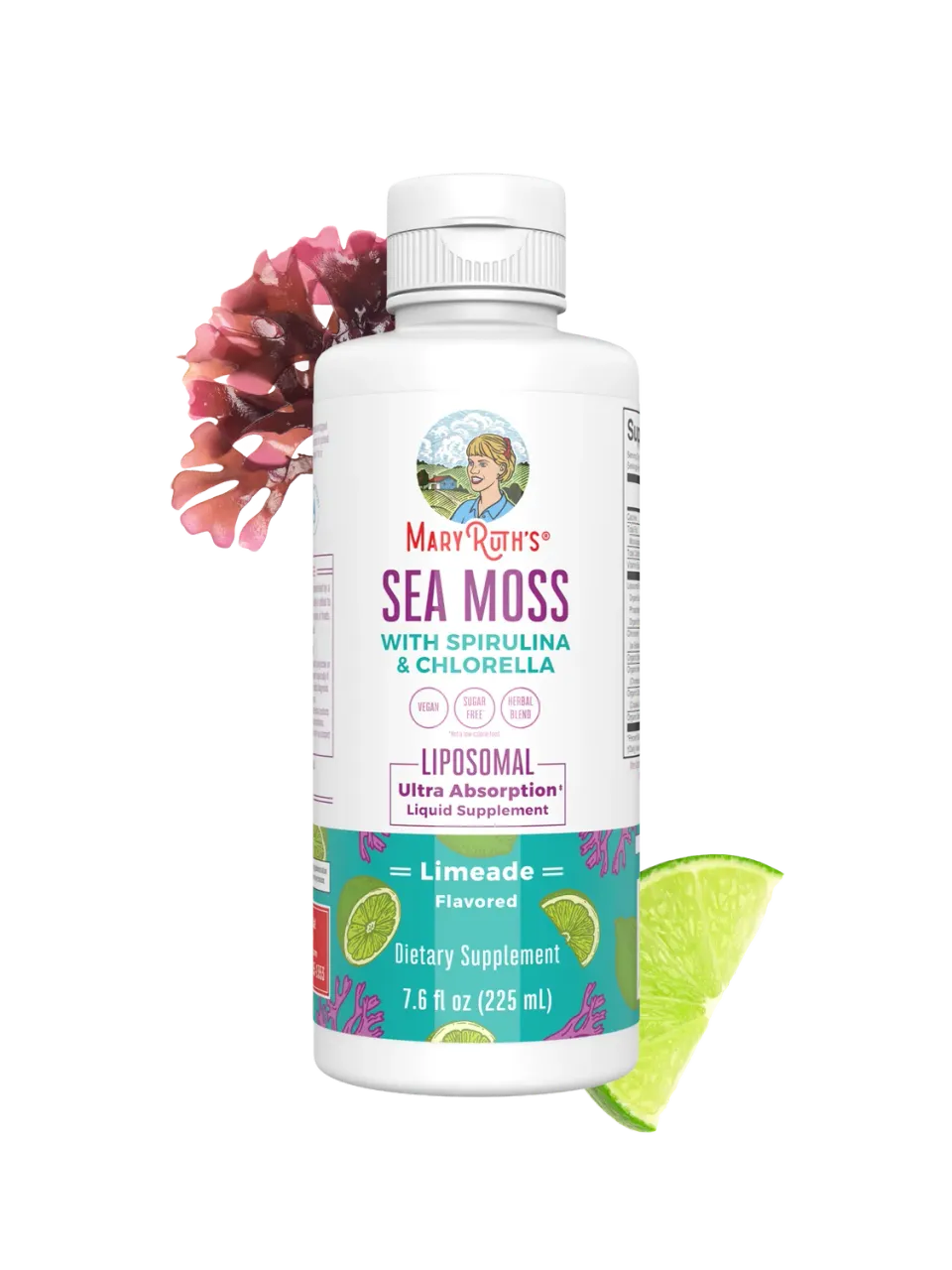 MaryRuth's Sea Moss Spirulina Chlorella liposomal lime