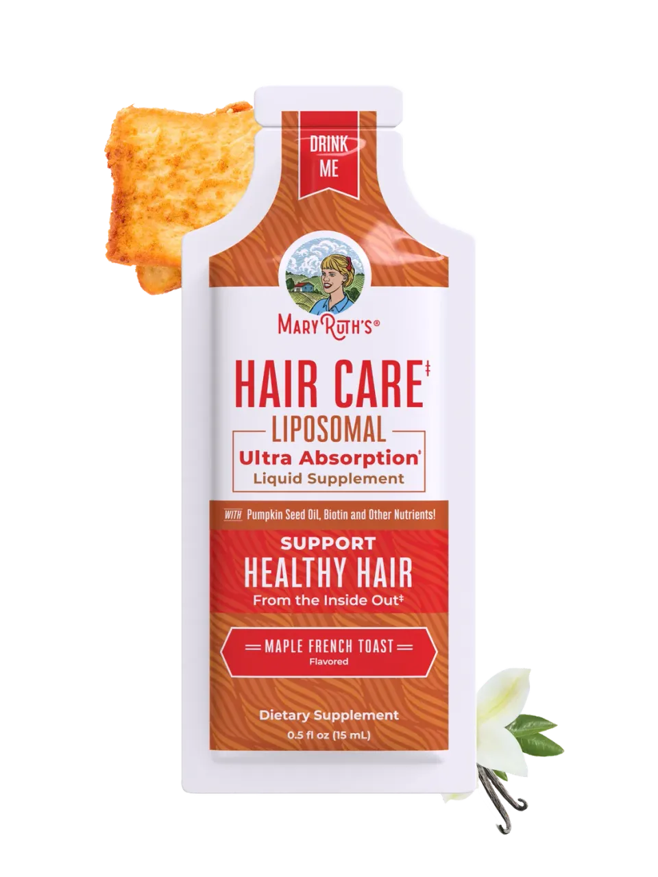 MaryRuth's Hair Care liposomal hårtilskudd 14 poser toast