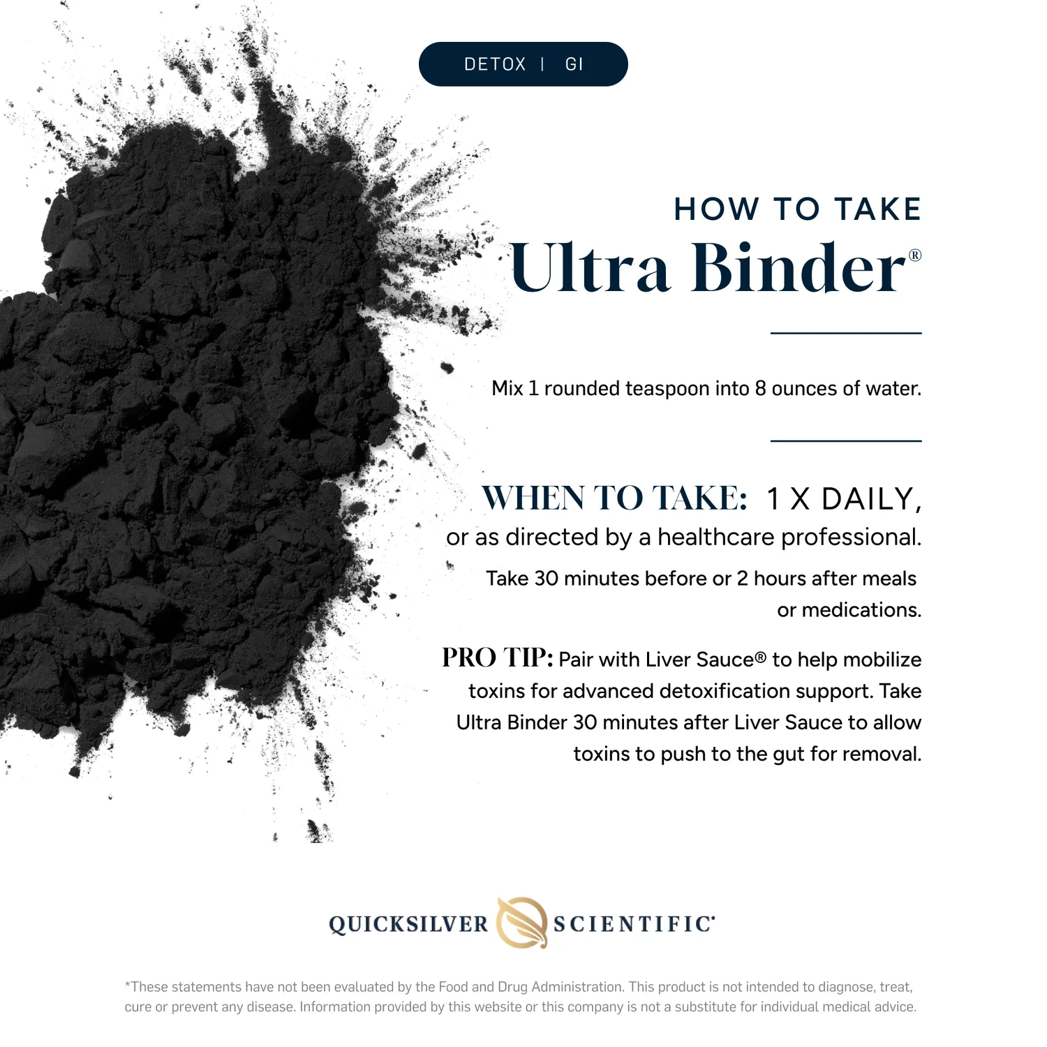 Quicksilver Scientific Ultra Binder pulver 120 g detox