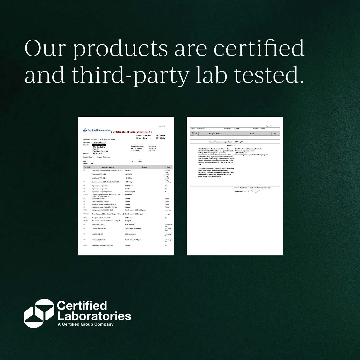 Cymbiotika Liquid Colostrum flytende råmelk vanilje