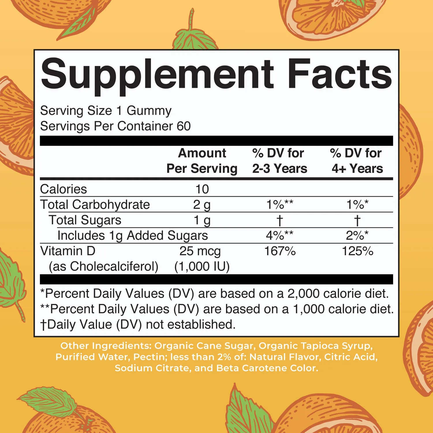 MaryRuth's D3 gummies 60 stk appelsin vegansk