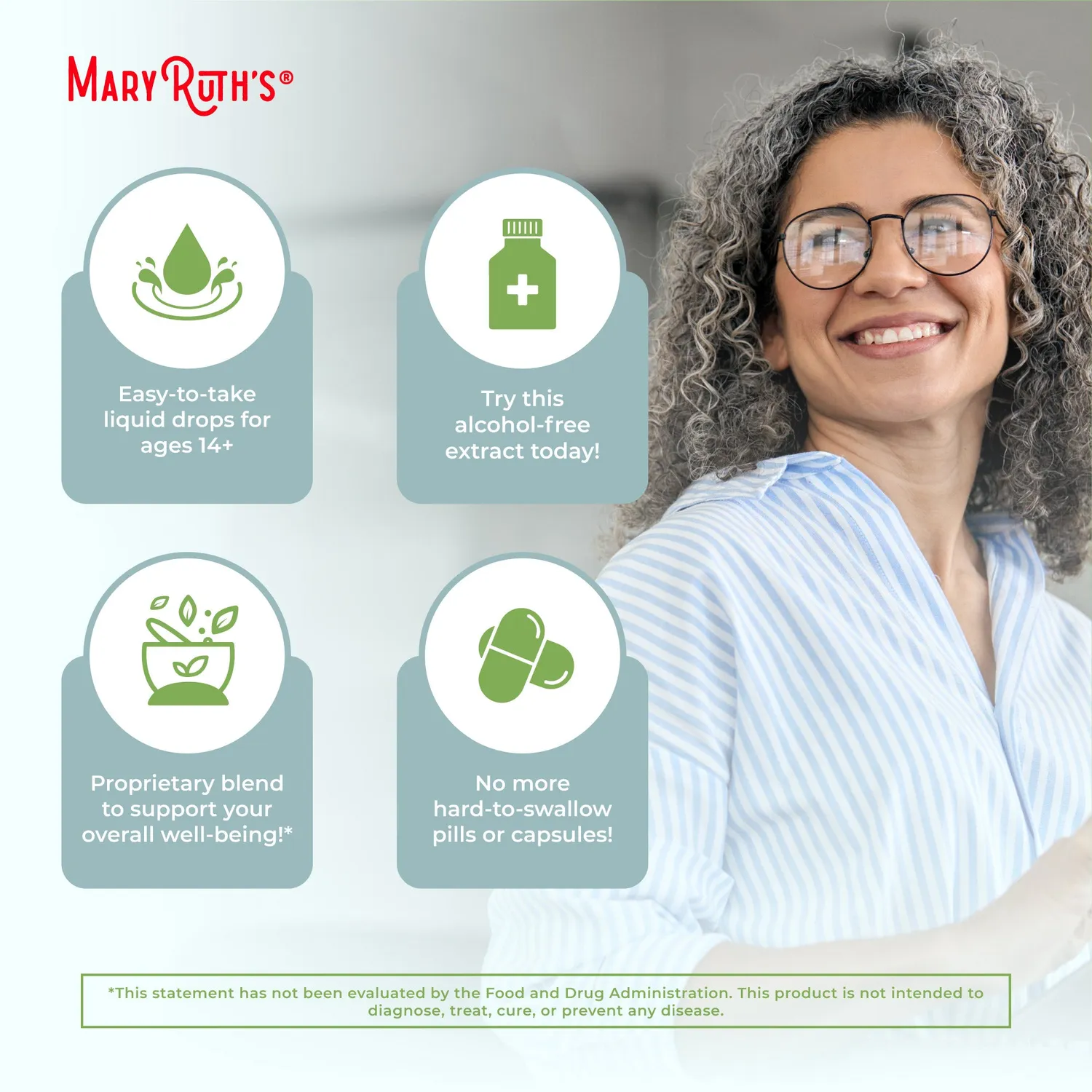 MaryRuth's Organic Adrenal & Focus urtedråper 30 ml
