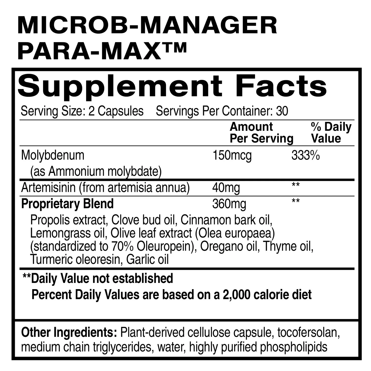 Quicksilver Scientific Microb-Manager Para-Max kapsler 60 stk botanisk