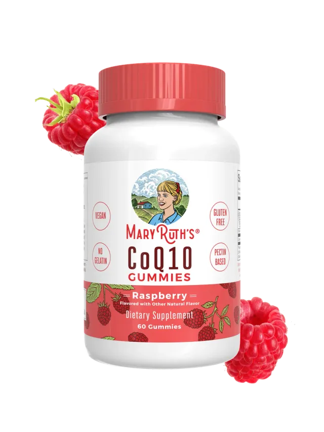 MaryRuth's CoQ10 Gummies bringebær 120 mg hjerte antioksidant
