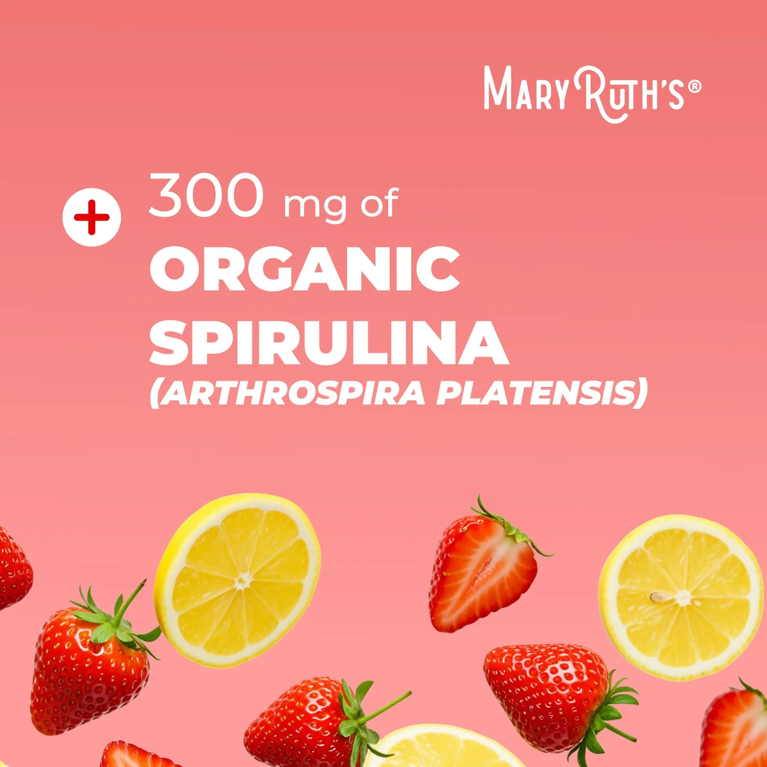 MaryRuth's Spirulina vingummi 90 stk sitronade