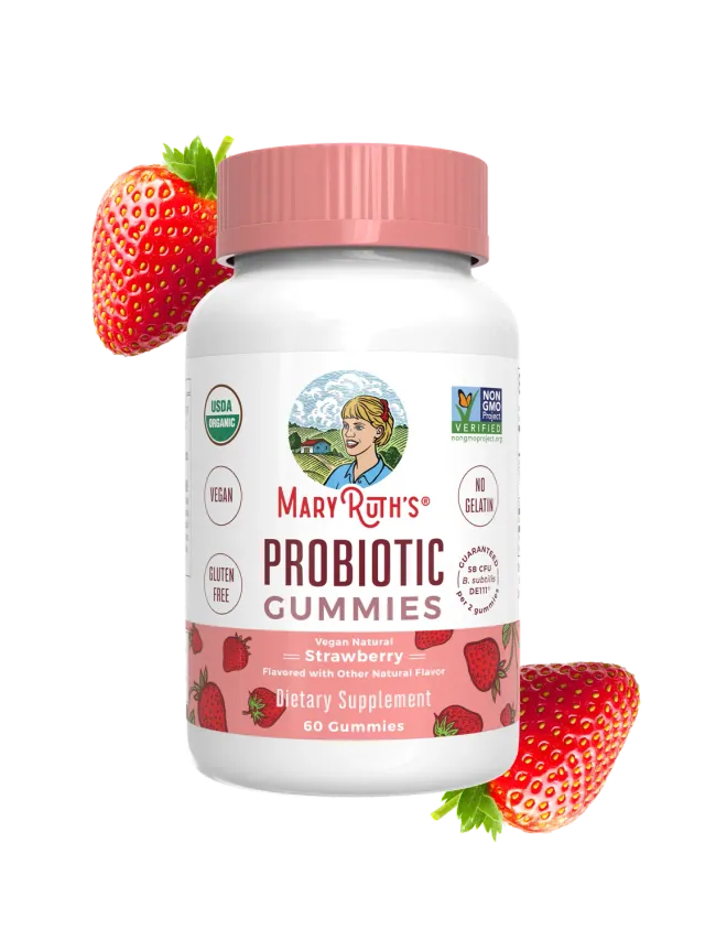 MaryRuth's Probiotic vingummi jordbær 30 doser økologisk