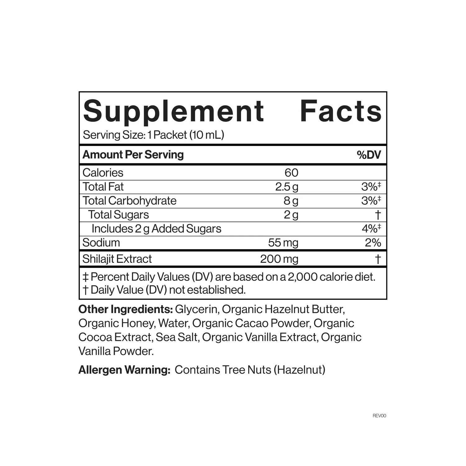 Cymbiotika Shilajit Liquid Complex tilskudd kakao energi