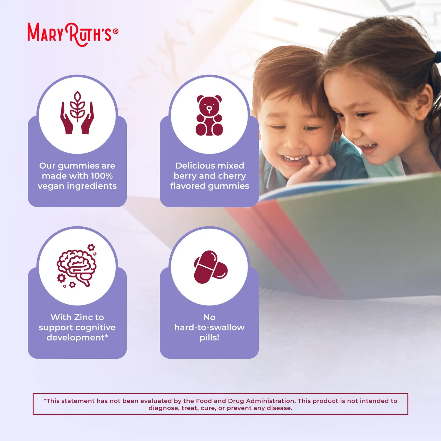 MaryRuth's Kids Multivitamin multigummi økologisk 60 stk bær