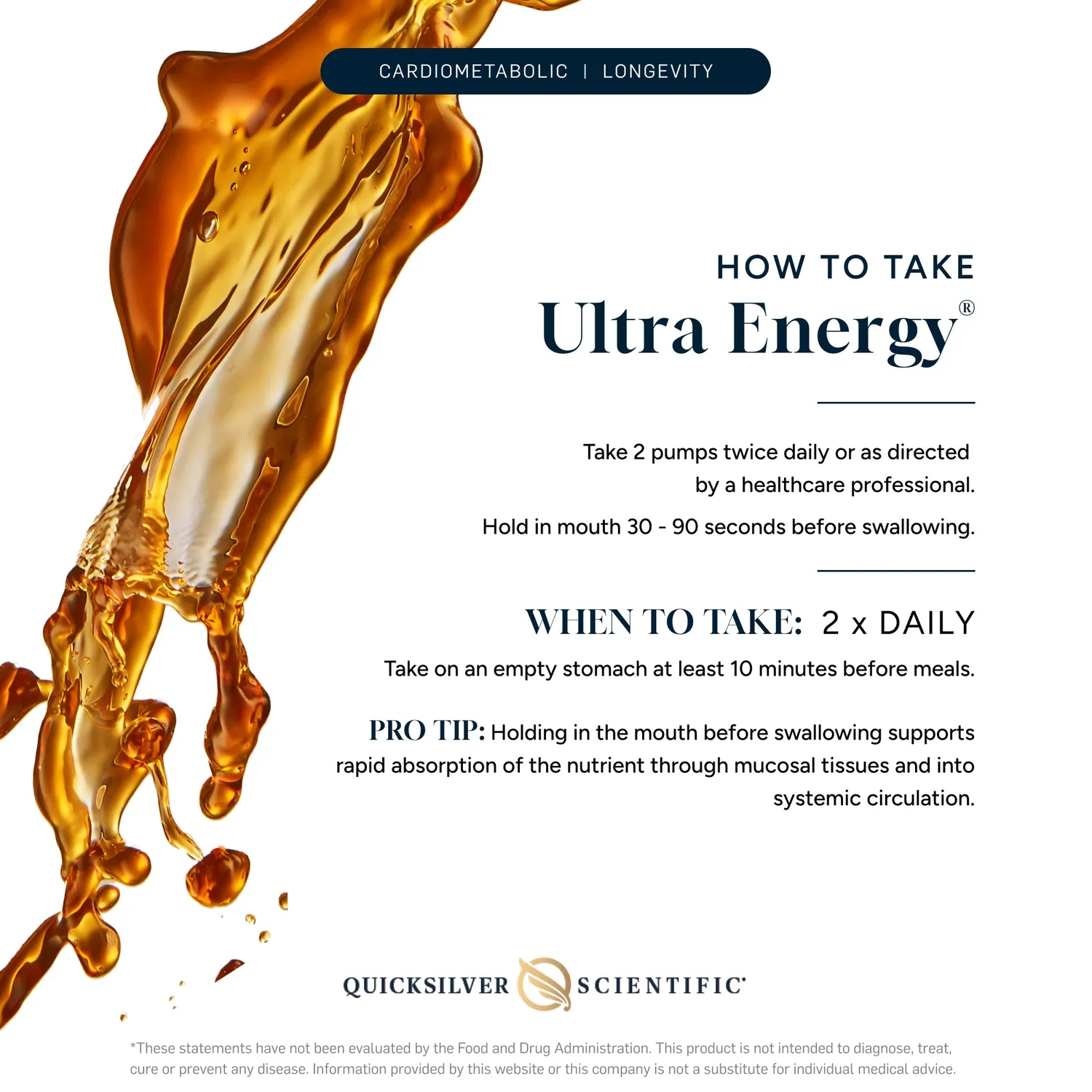 Quicksilver Scientific Ultra Energy tilskudd 50 ml adaptogen