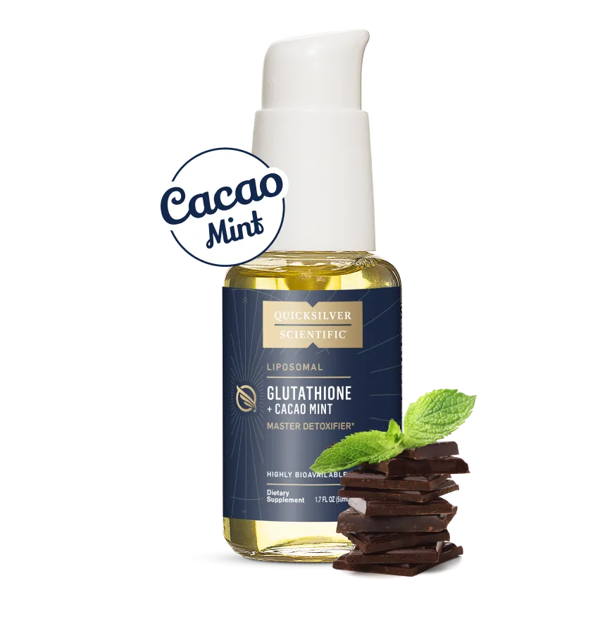 Quicksilver Liposomal Glutathione flytende 50ml cacao mint