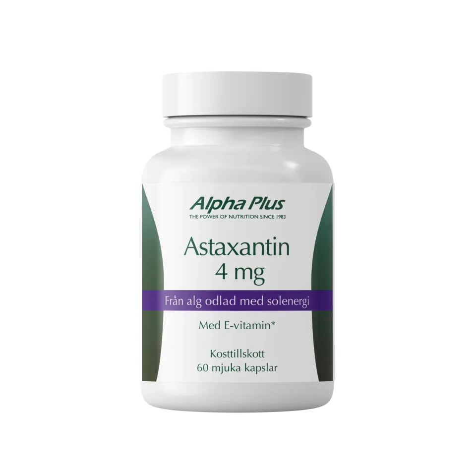 A+ Astaxantin 4 mg 60 kapsler vegansk antioksidant MCT
