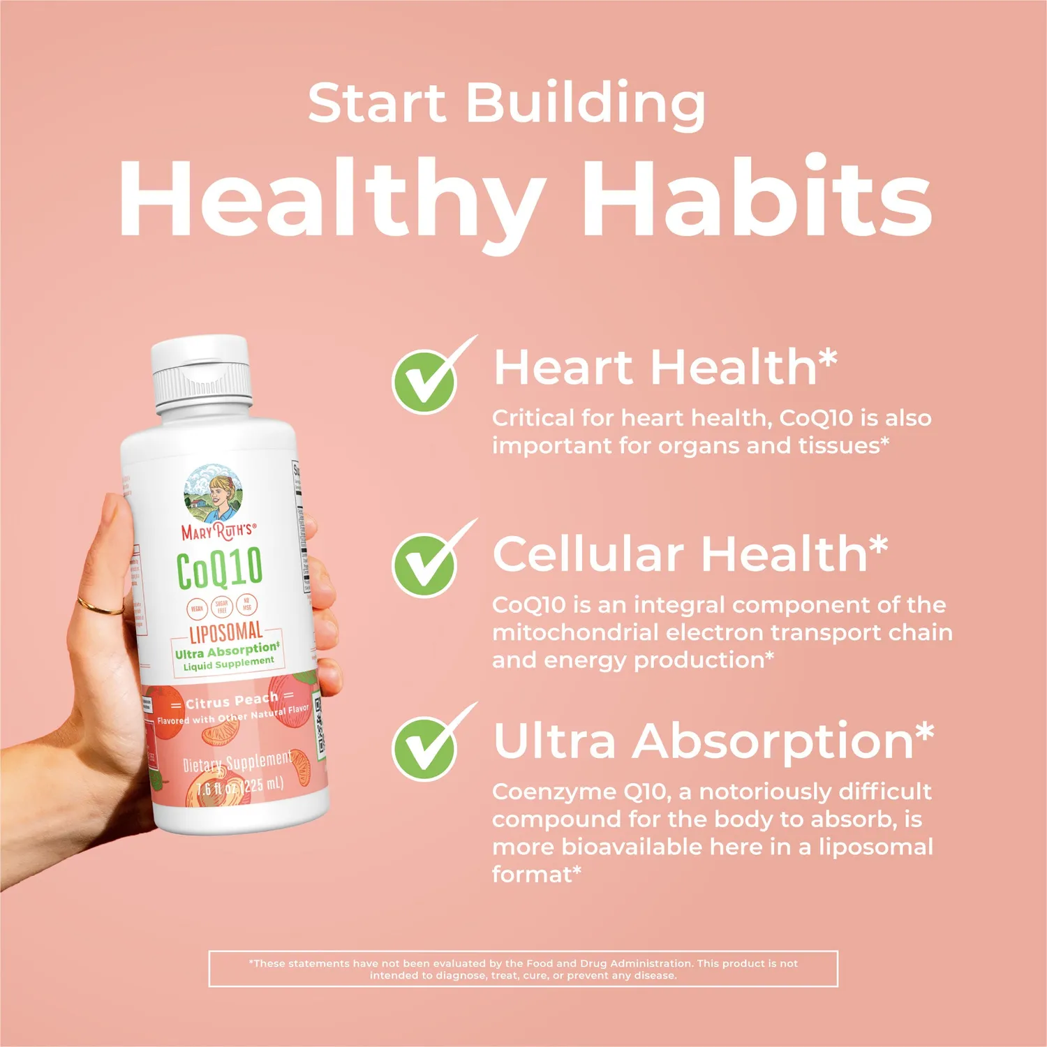 MaryRuth's CoQ10 Liposomal flytende ubiquinon 45 doser