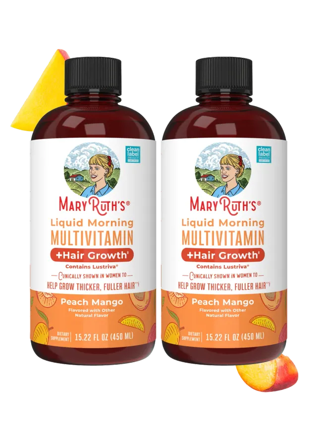 MaryRuth's Morning Multivitamin Hair Growth flytende 2-pk