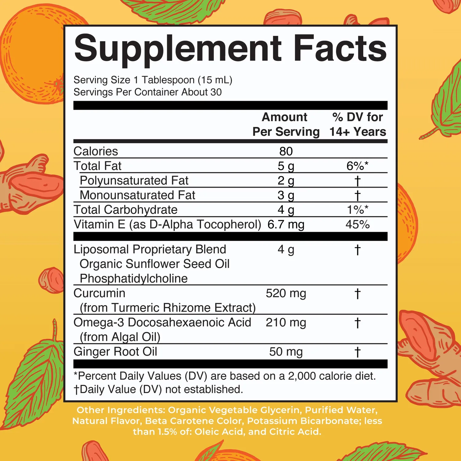 MaryRuth's Turmeric DHA Liposomal flytende gurkemeie