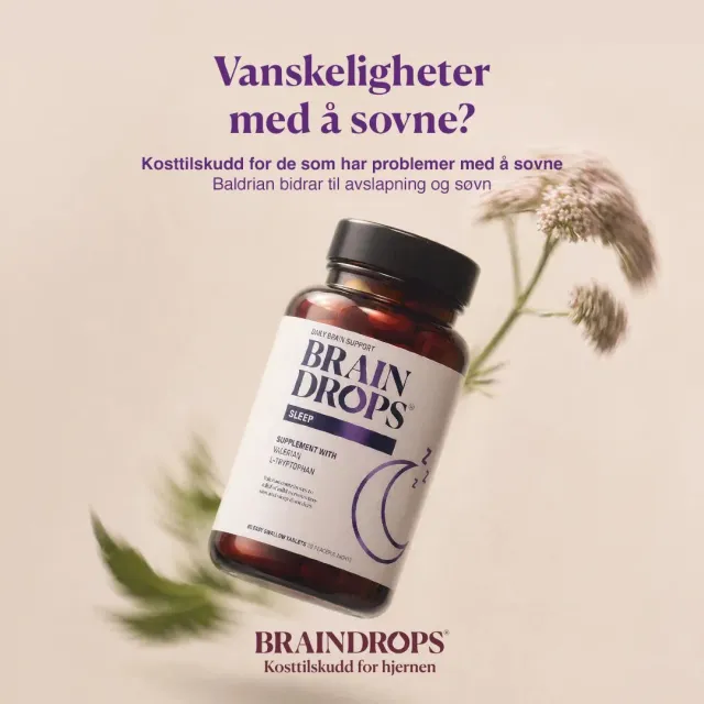 BrainDrops Sleep kapsler 60 stk med baldrian