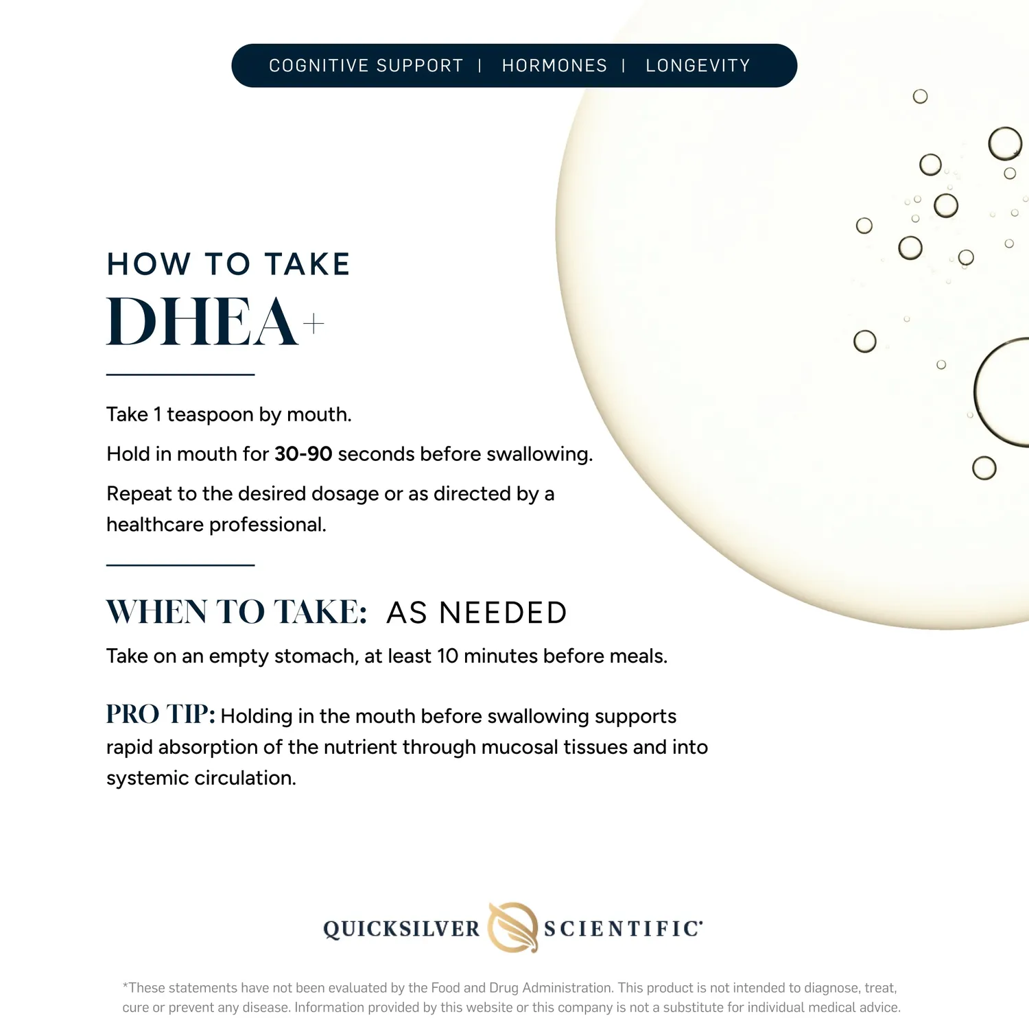 Quicksilver Scientific Professional DHEA+ tonic 100 ml dame