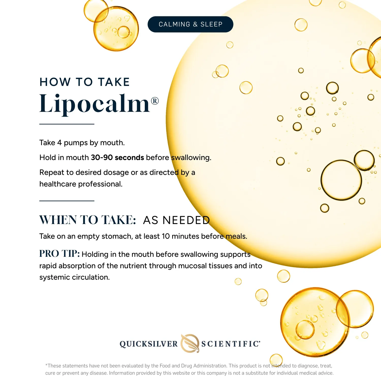 Quicksilver Scientific LipoCalm serum 50 ml for søvn