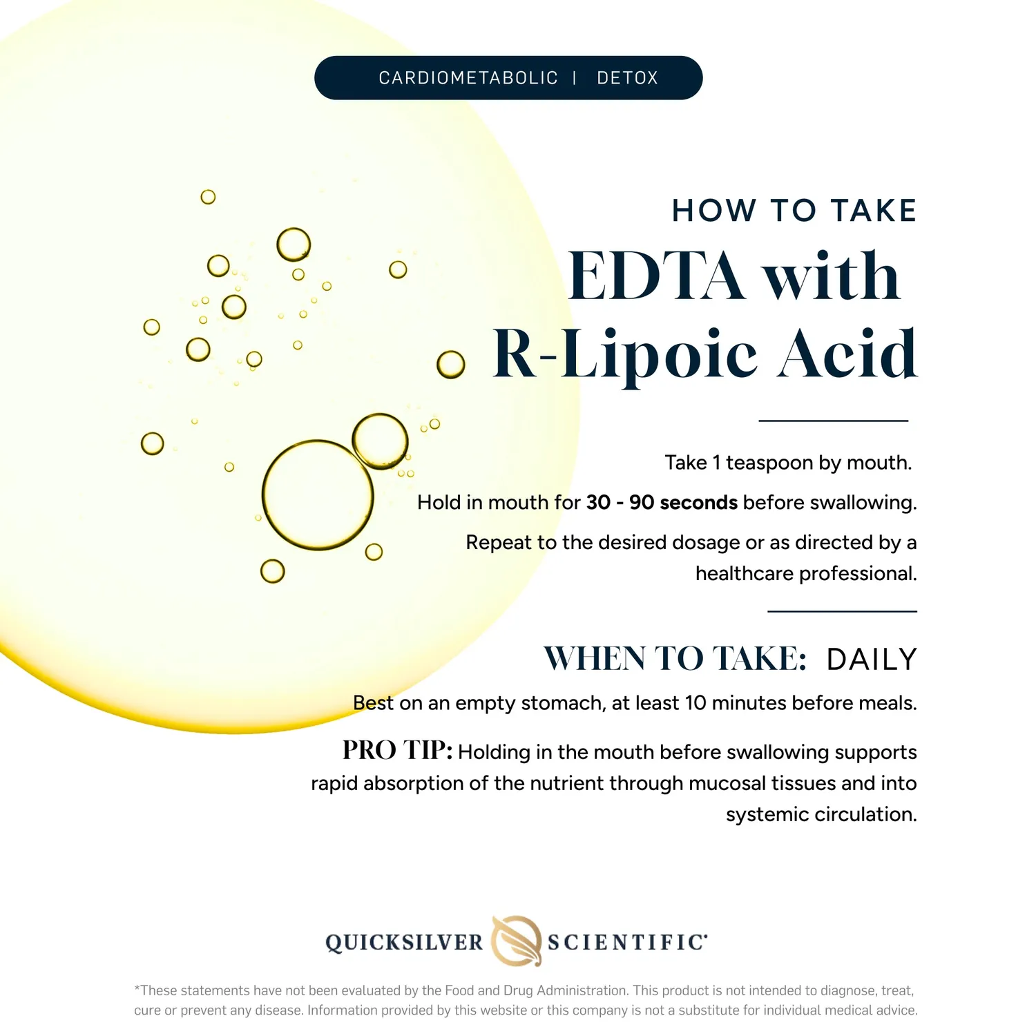 Quicksilver Scientific EDTA R-Lipoic detoxdråper 100 ml