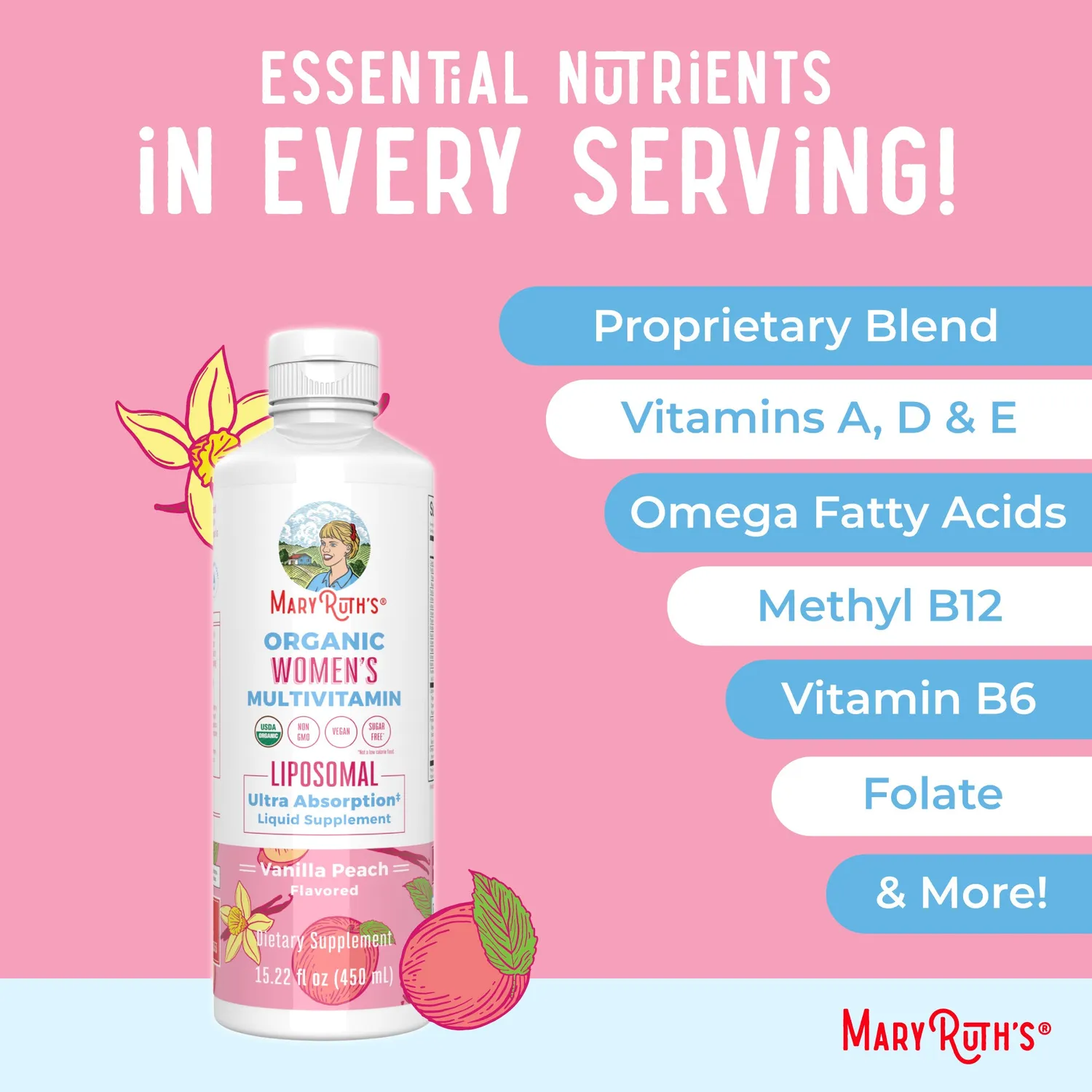 MaryRuth's Women Multivitamin liposomal kvinner 30 doser