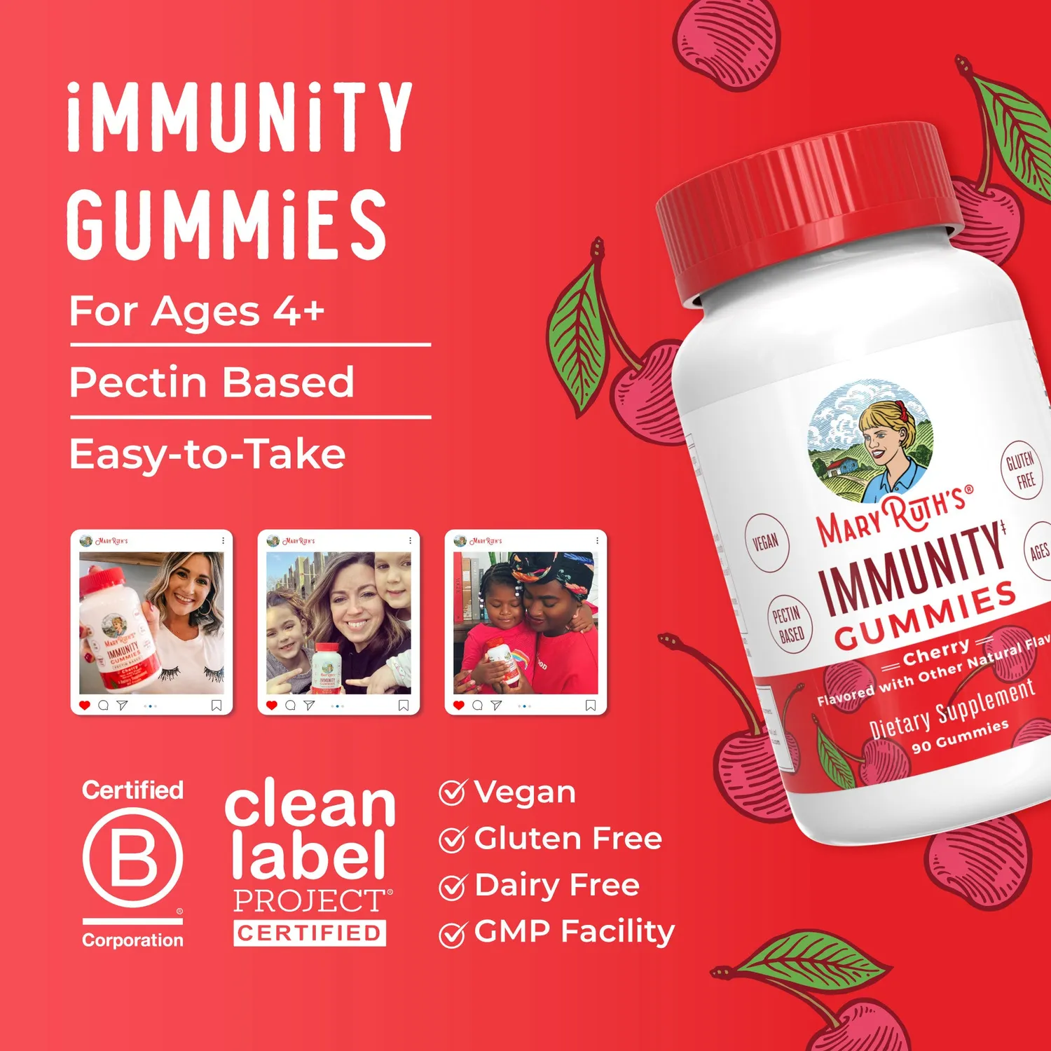 MaryRuth's Immunity gummies med C-vitamin og sink