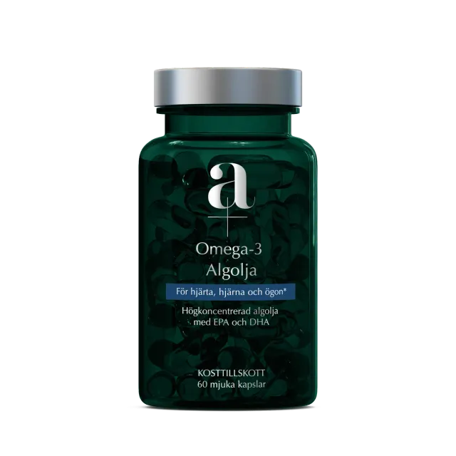 A+ Omega-3 Algolja kapsler 60 stk vegansk myk