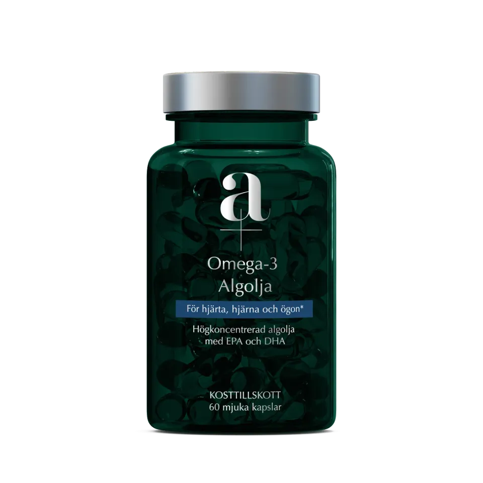 A+ Omega-3 Algolja kapsler 60 stk vegansk myk