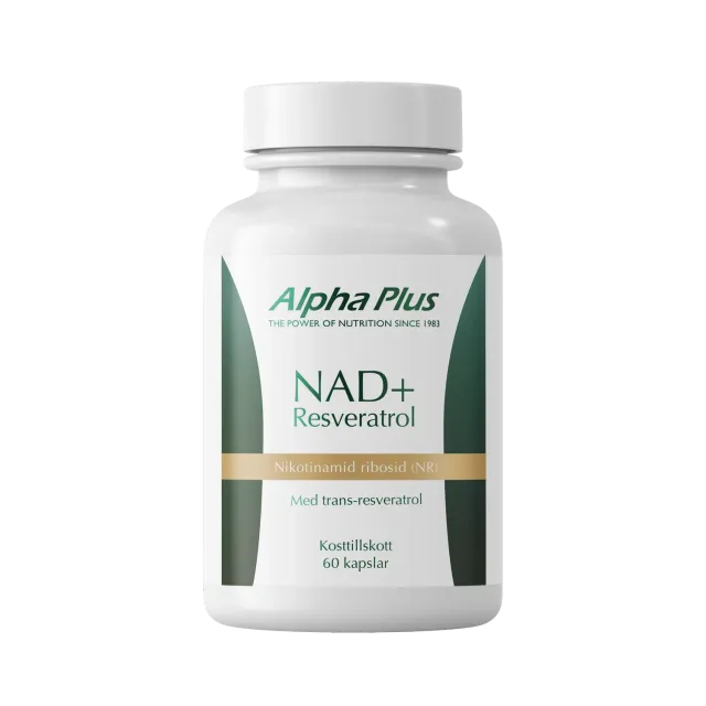 A+ NAD+ Resveratrol kapsler 60 stk voksen
