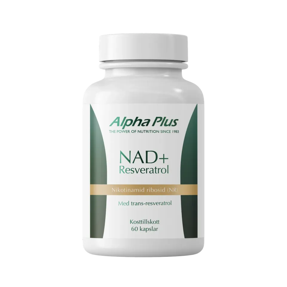 A+ NAD+ Resveratrol kapsler 60 stk voksen