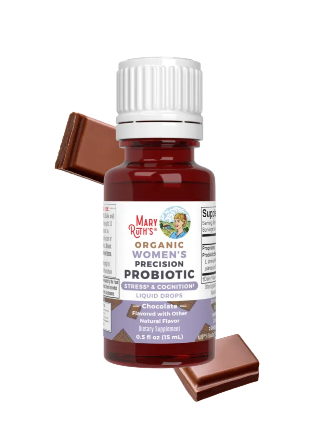 MaryRuth's Women's Precision Probiotika dråper sjokolade stress