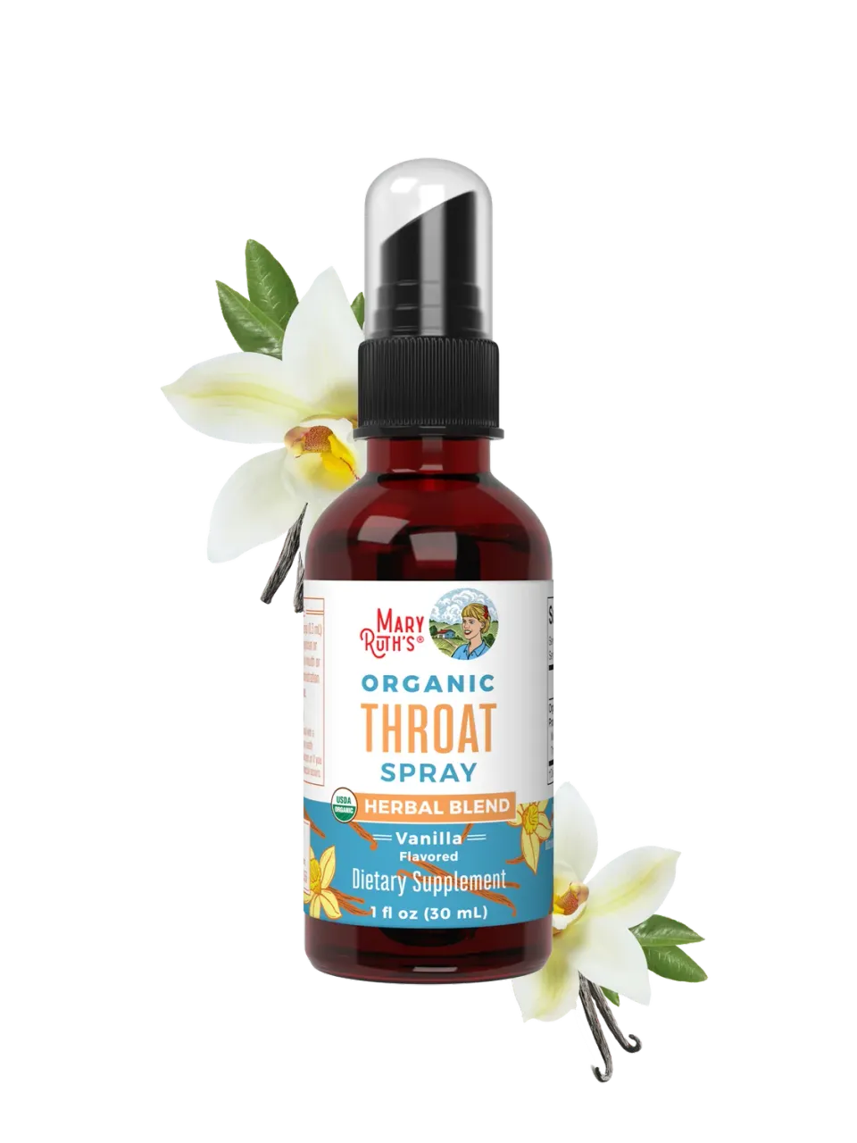 MaryRuth's Organic Throat Spray halsspray vanilje