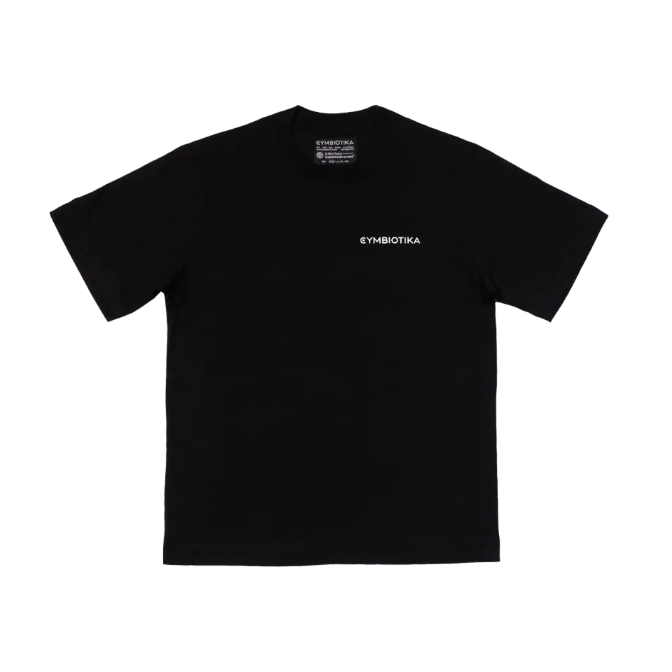 Cymbiotika Wellness Club Box Tee t-skjorte svart oversized
