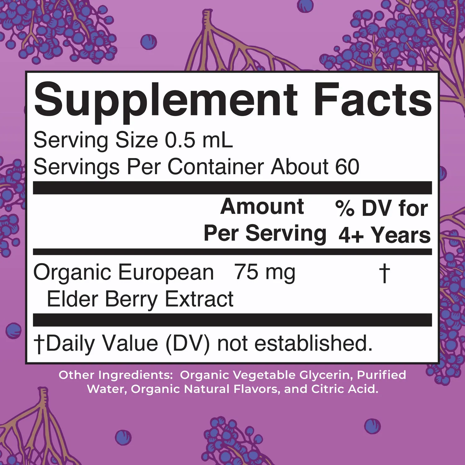 MaryRuth's Kids Elderberry dråper økologisk 60 doser