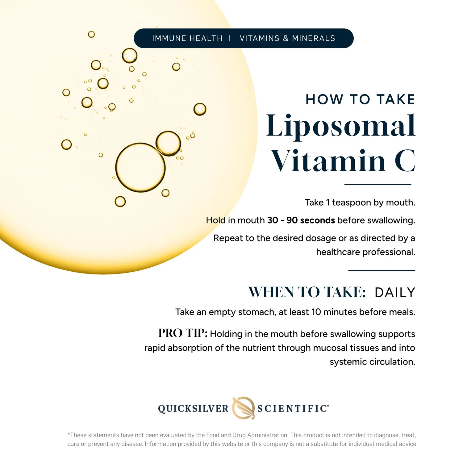 Quicksilver Vitamin C flytende 120 ml liposomal