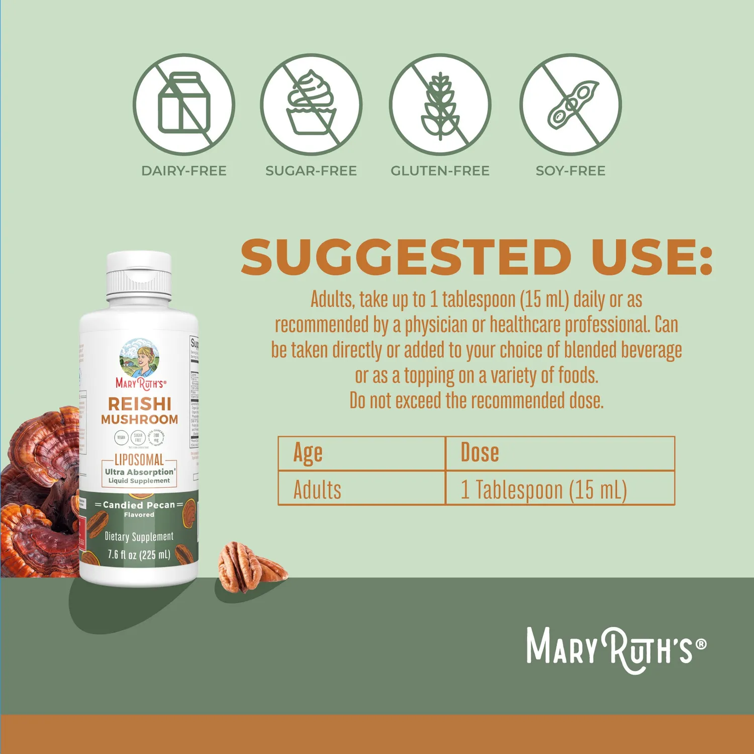 MaryRuth's Reishi Mushroom liposomal pekan 1 ss