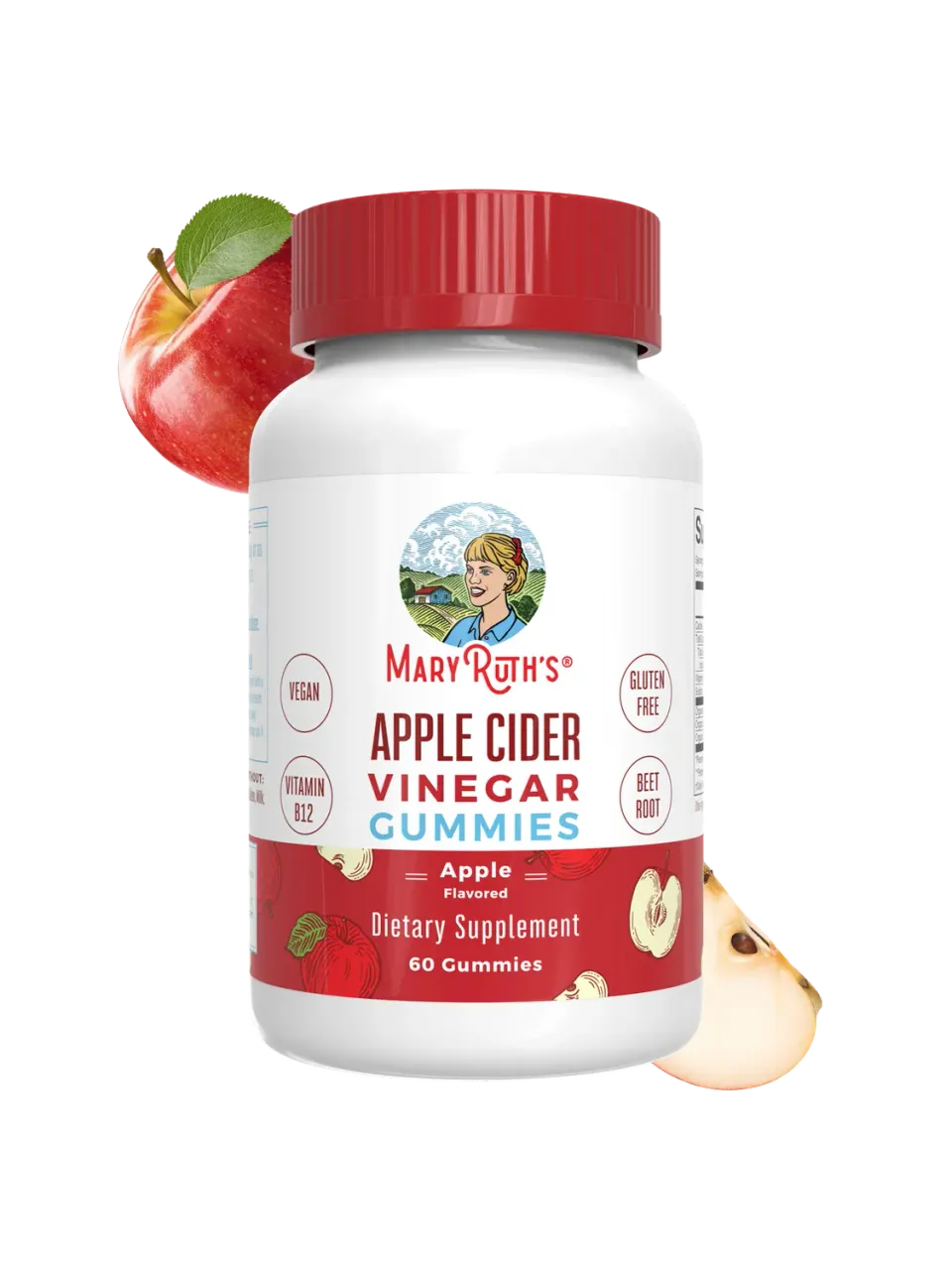 MaryRuth's Apple Cider Vinegar Gummies eple B12 500 mg
