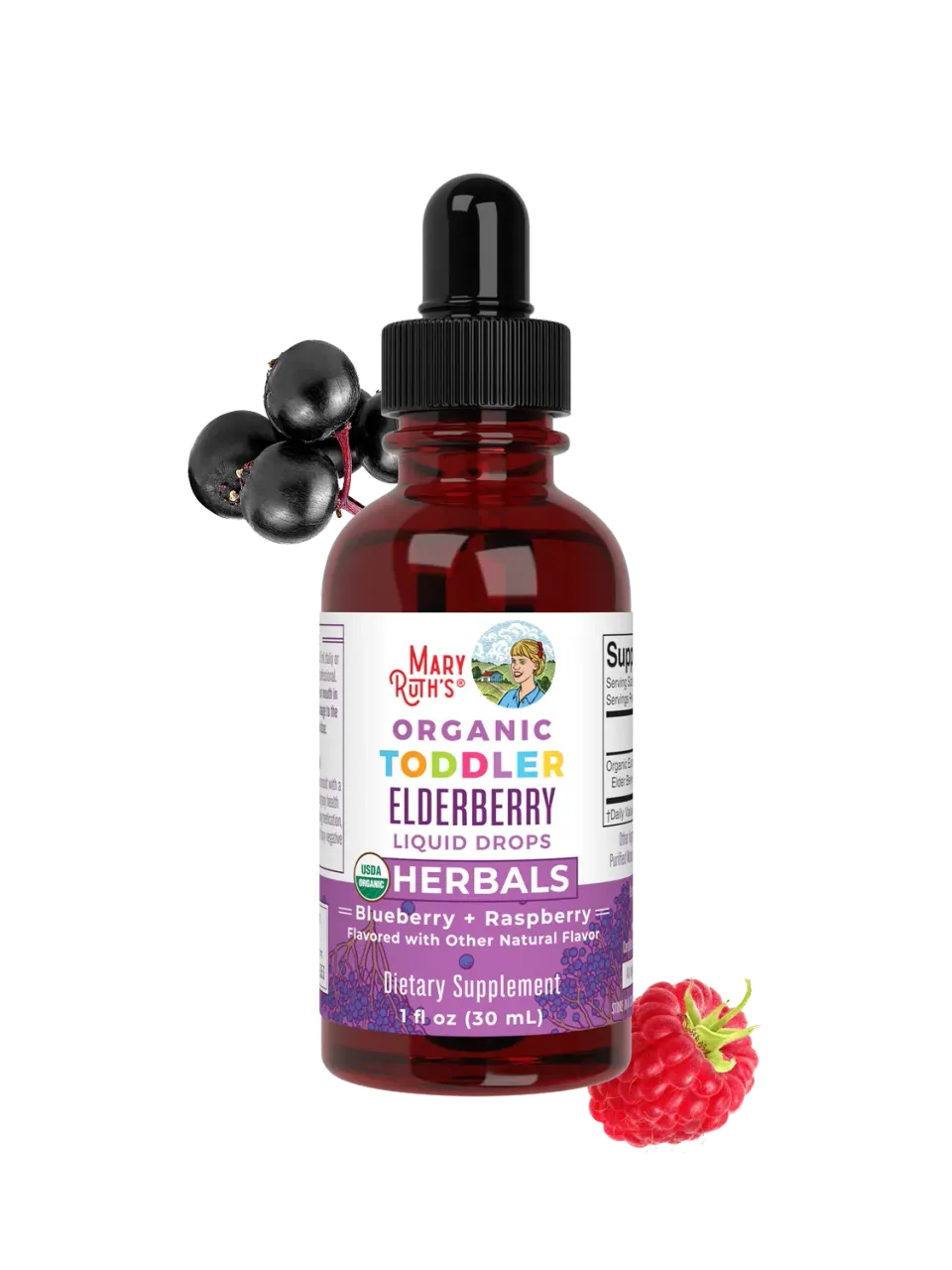MaryRuth's Organic Toddler Elderberry dråper 128 doser