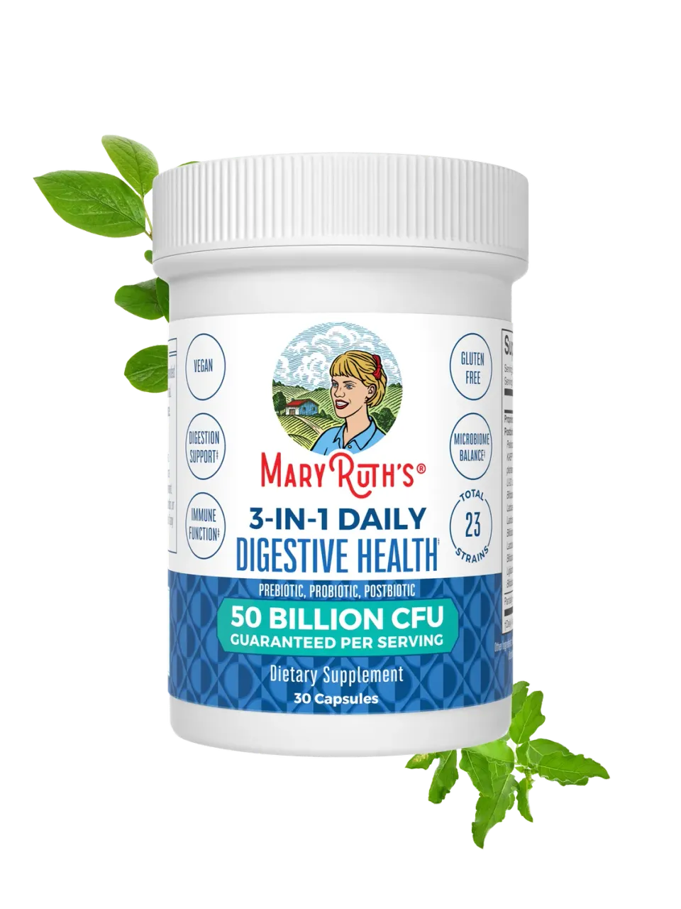 MaryRuth's 3-in-1 Daily Digestive Health kapsler 1 stk prebiotika