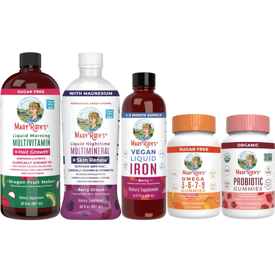 MaryRuth's Essentials Starter Kit + Hair & Skin Support 5 deler