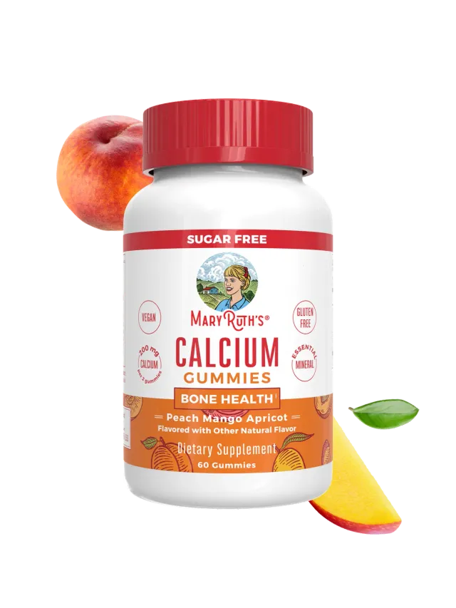 MaryRuth's Calcium gummies fersken mango aprikos sukkerfri