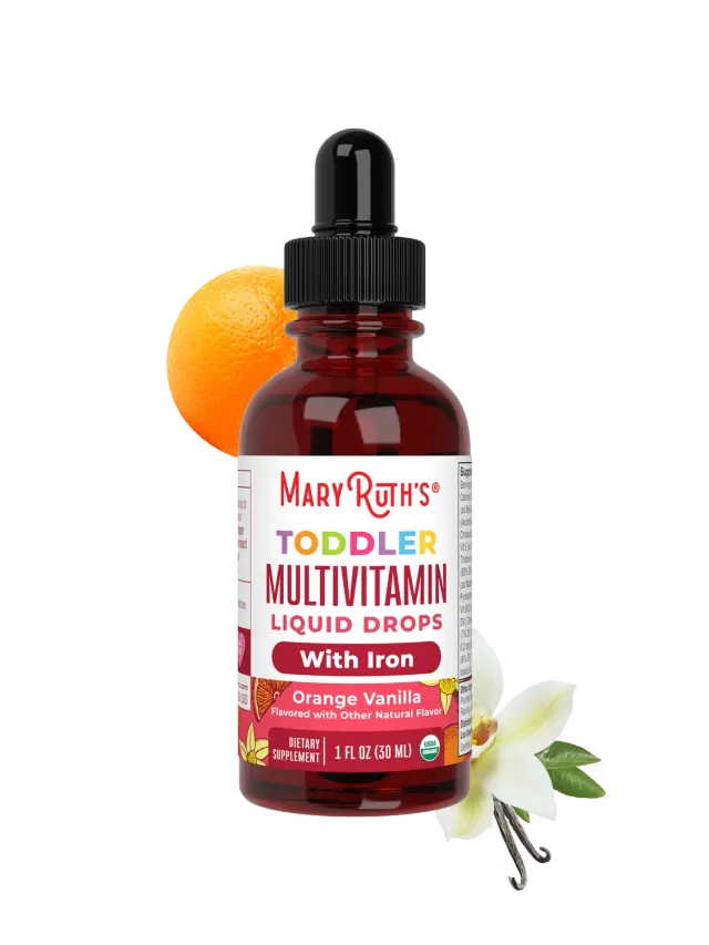 MaryRuth's Organic Toddler Multivitamin Liquid Drops With Iron dråper 2 ml