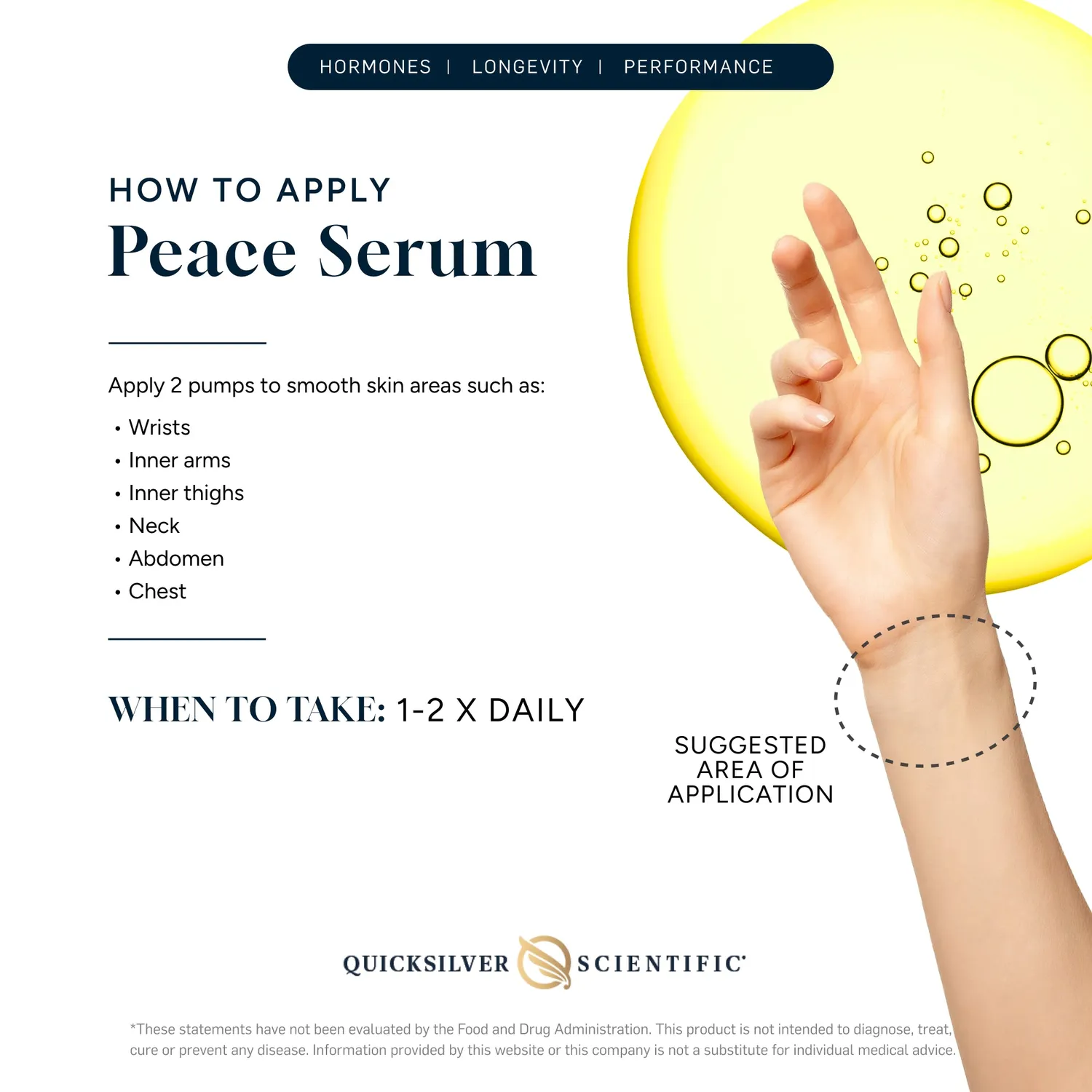 Quicksilver Scientific Peace Serum serum 30 ml for overgangsalder