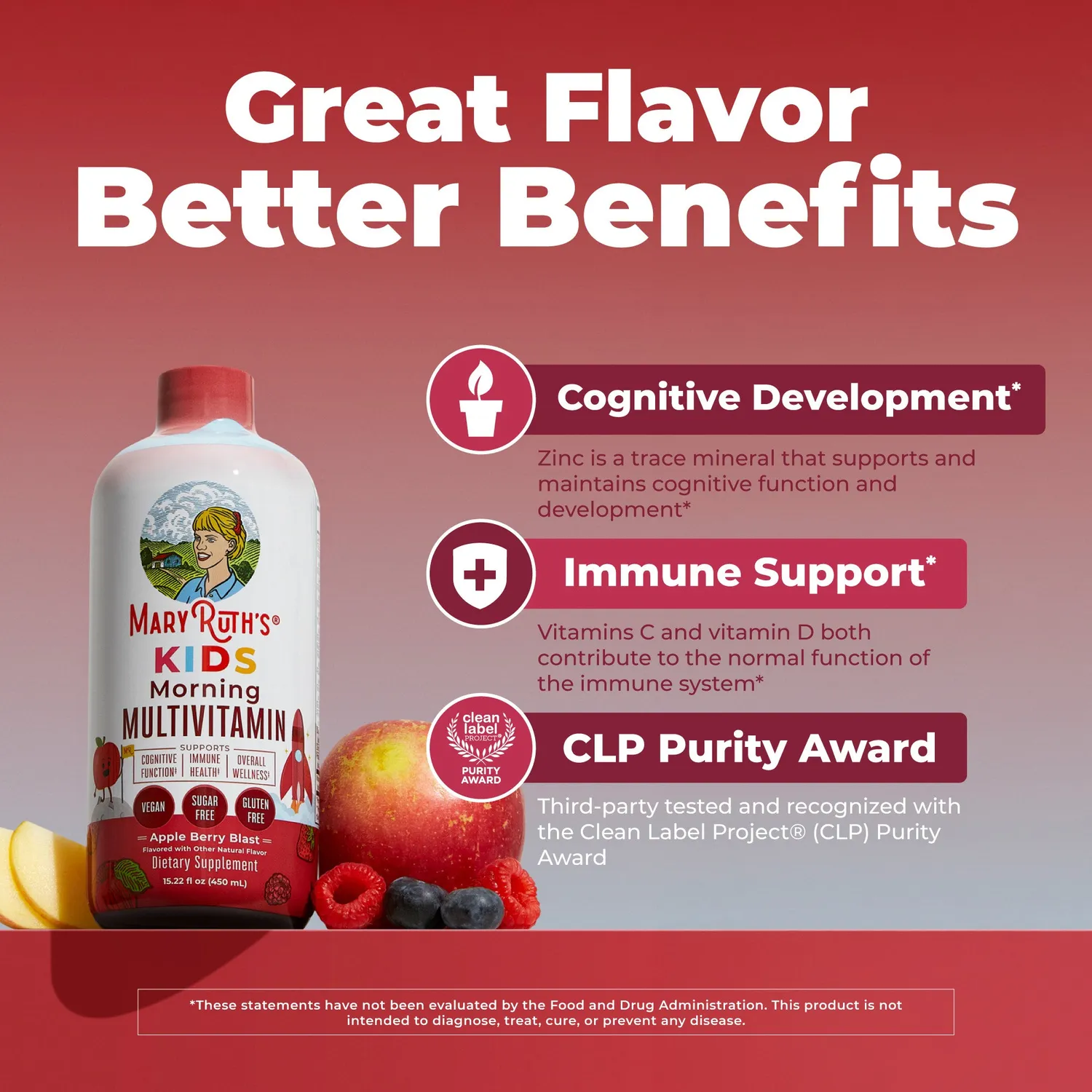 MaryRuth's Kids Liquid Morning Multivitamin flytende barn