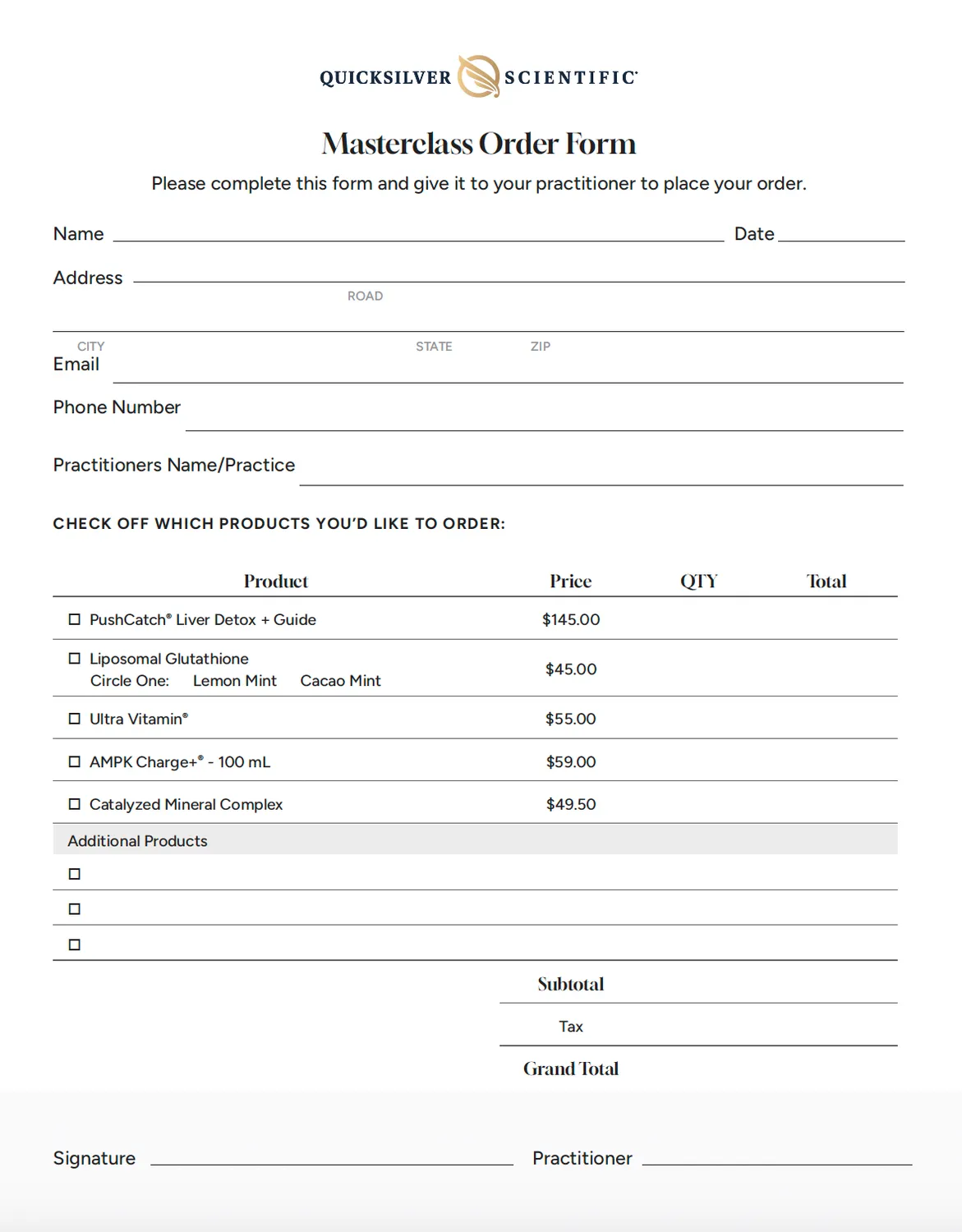 Quicksilver Scientific PushCatch Liver Detox masterclass kurs