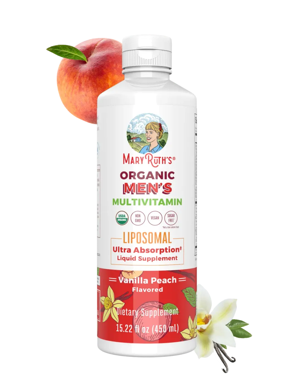 MaryRuth's Men's Multivitamin Liposomal vanilje fersken