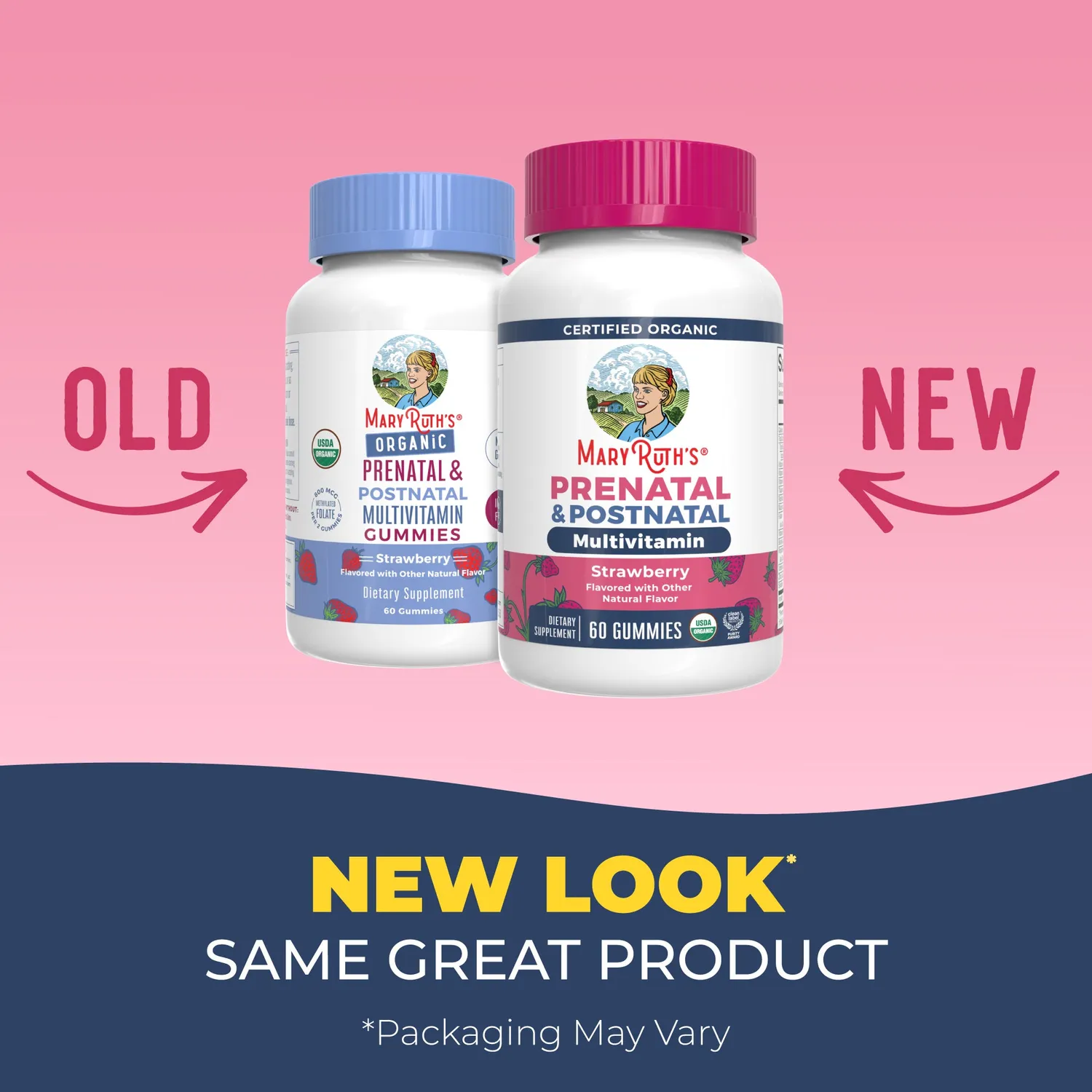 MaryRuth's Organic Prenatal & Postnatal Multivitamin gummies jordbær