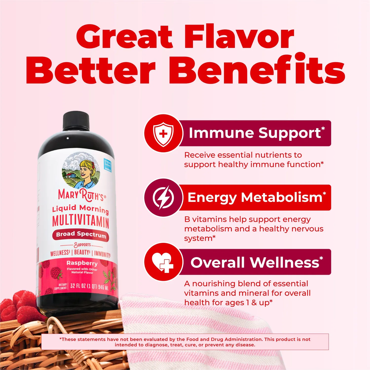MaryRuth's Liquid Morning Multivitamin flytende familie