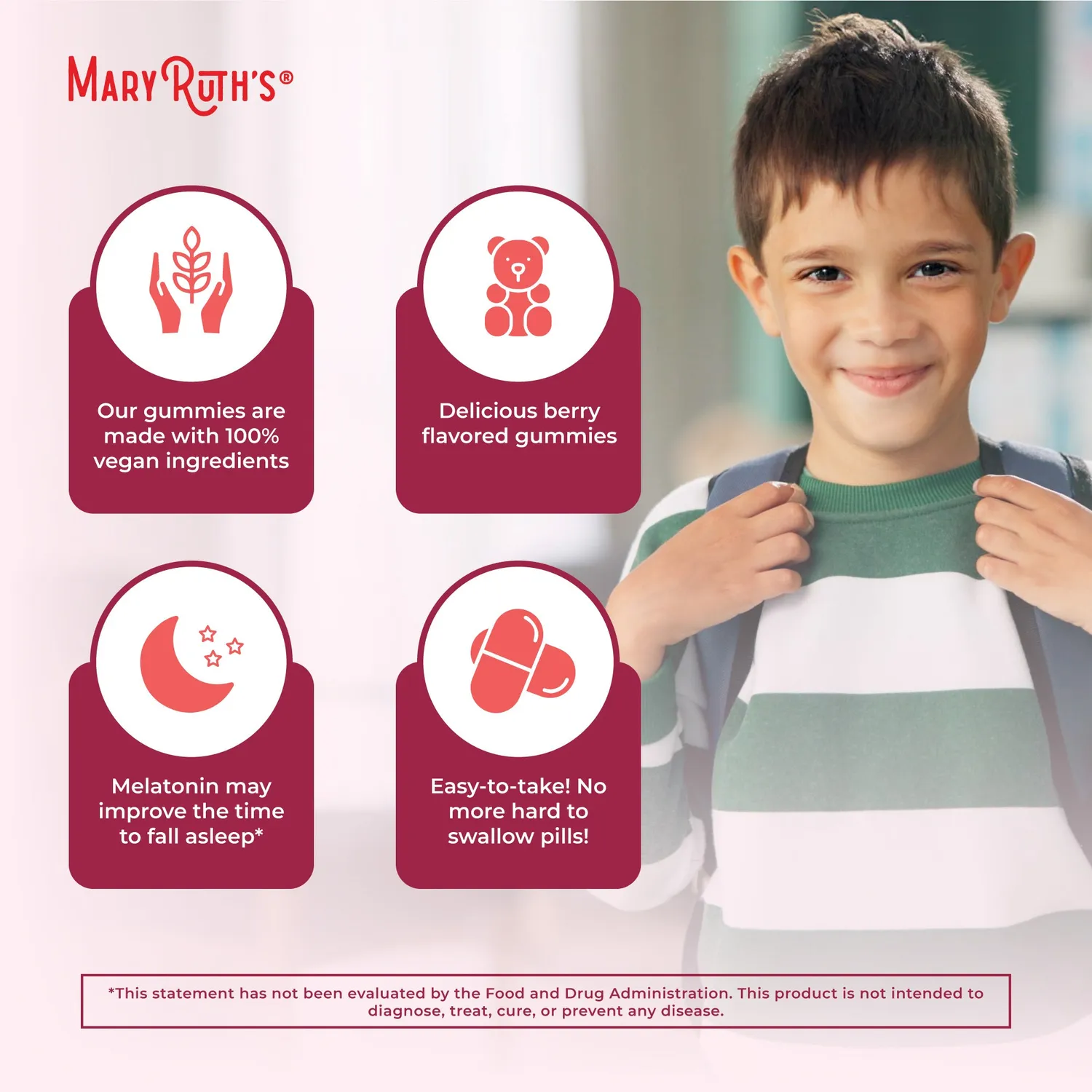 MaryRuth's Kids Sleep Gummies melatonin bær 60 stk