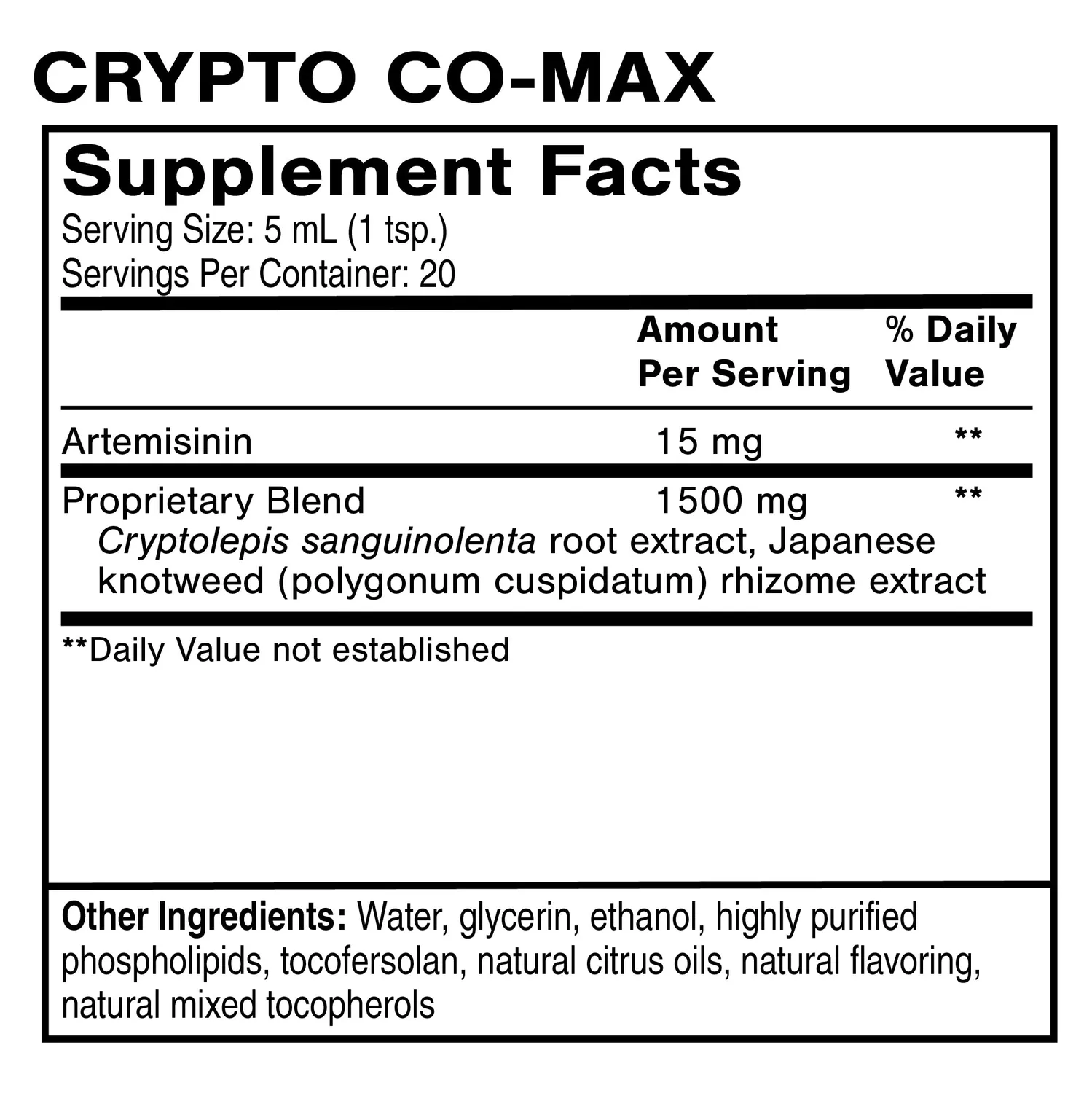 Quicksilver Scientific Crypto Co-Max dråper 100 ml urter