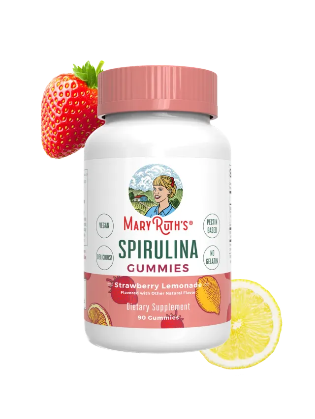 MaryRuth's Spirulina vingummi 90 stk sitronade